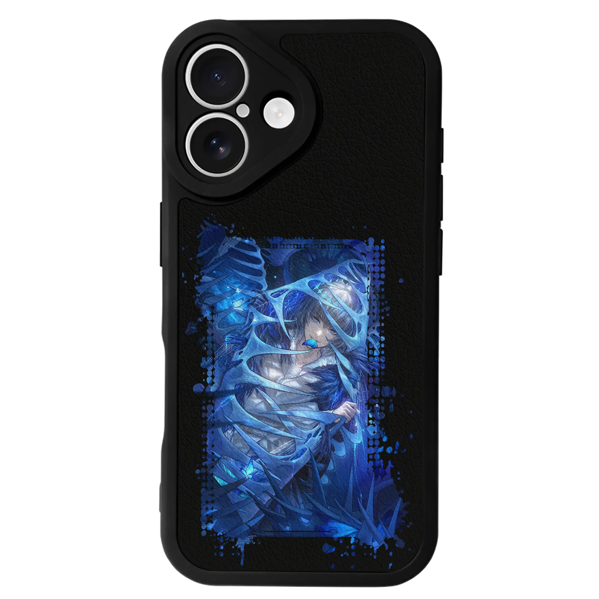 FGO グッズ,オベロン - IPhone 16シリーズ対応 ・ シリコンスマホケース ・ レザー調 ・ 高精度フィット ・ 耐衝撃 ・ ワイヤレス充電対応 ・ 精密カット